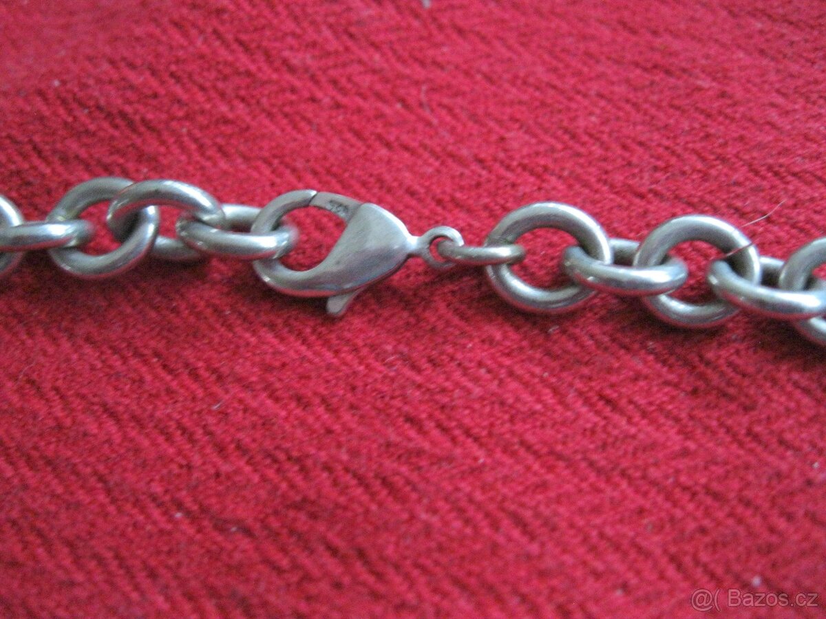 STŘÍBRNÝ těžký řetěz - stříbro 925/1000 - 2