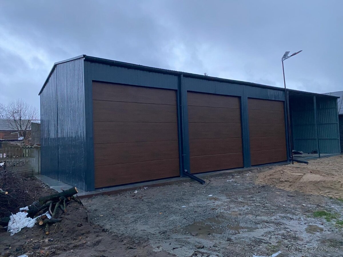 Plechová garáž 16,5x6m - 2