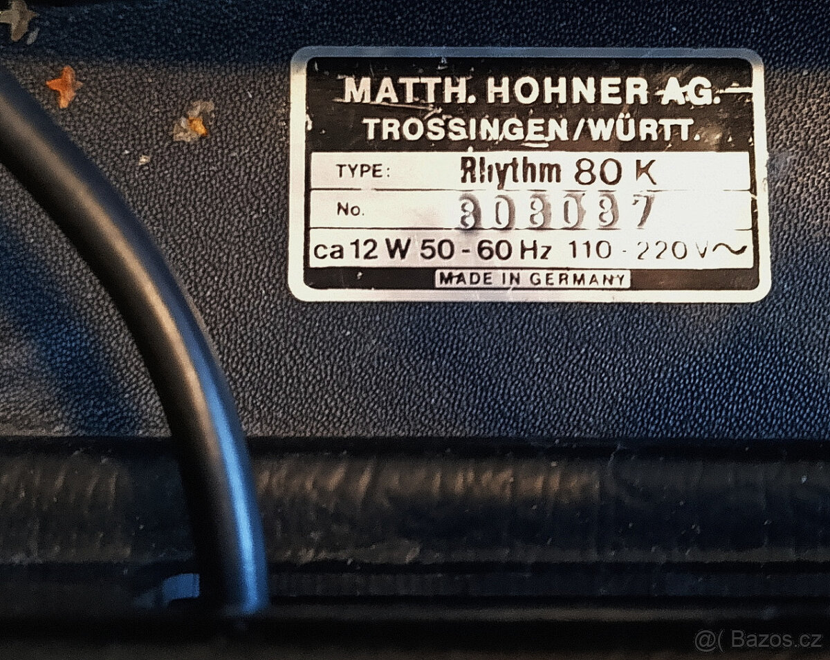 PREDÁM VZÁCNY VINTAGE BICÍ AUTOMAT HOHNER RHYTM 80 1977 - 2
