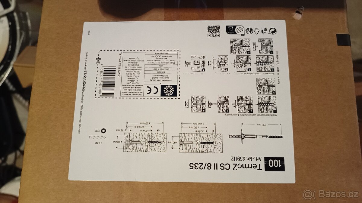 Fasádní hmoždinky 235 mm - 2