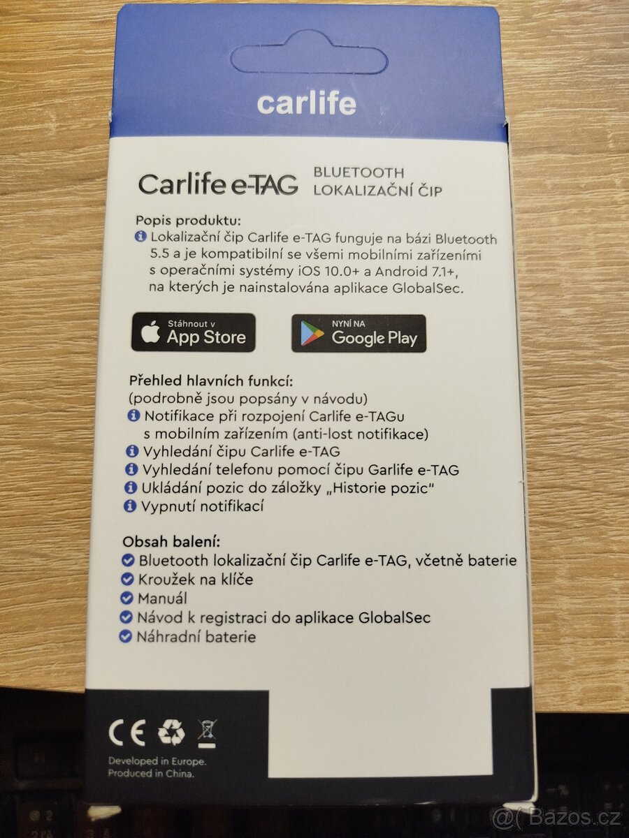 Bluetooth lokalizační čip Carlife e-TAG - 2