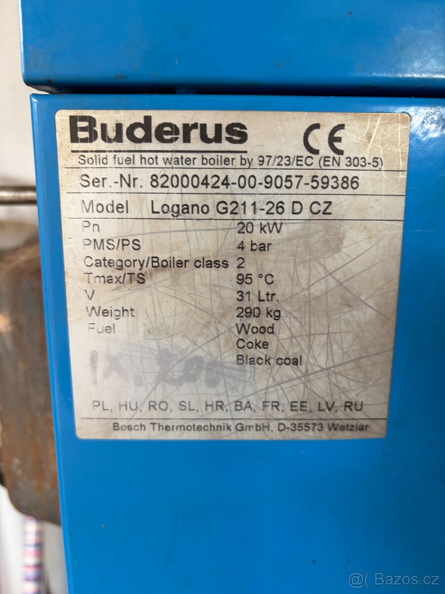 Prodám funkční litinový kotel BUDERUS - 2