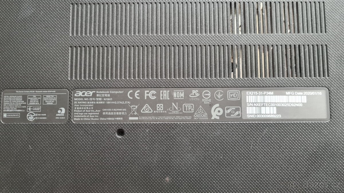 Notebook na náhradní díly ACER N19H1 - 2