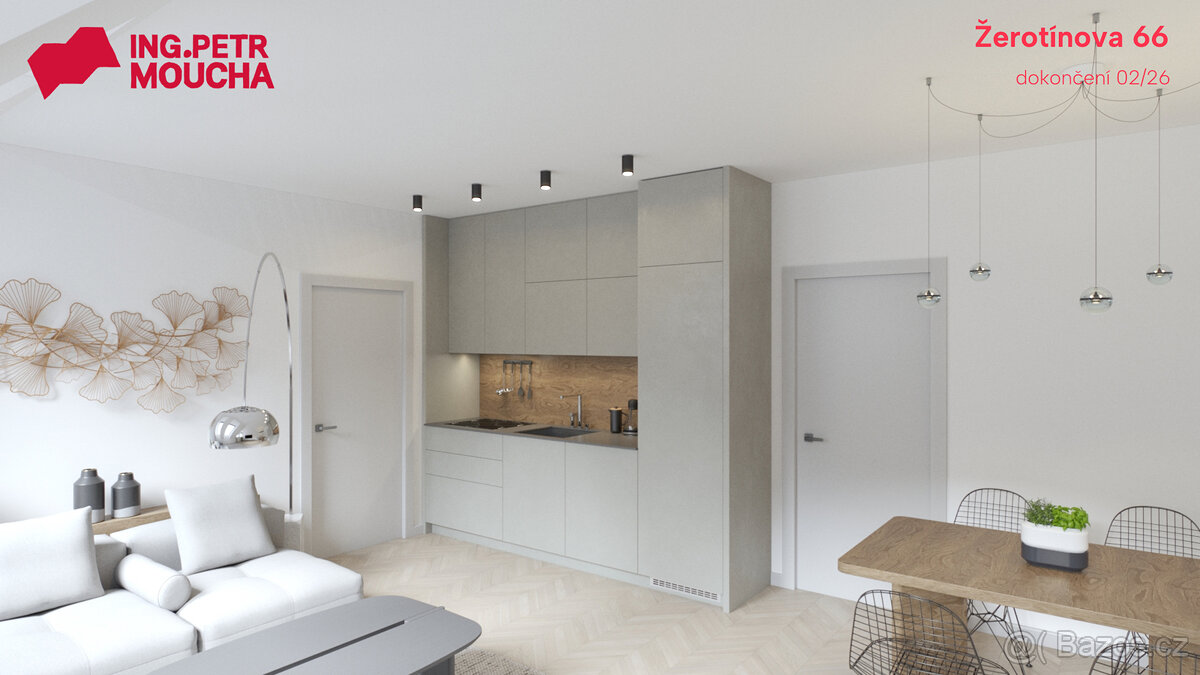 Prodej bytu 2+kk 48,4 m² Žerotínova, Praha - Žižkov - 2
