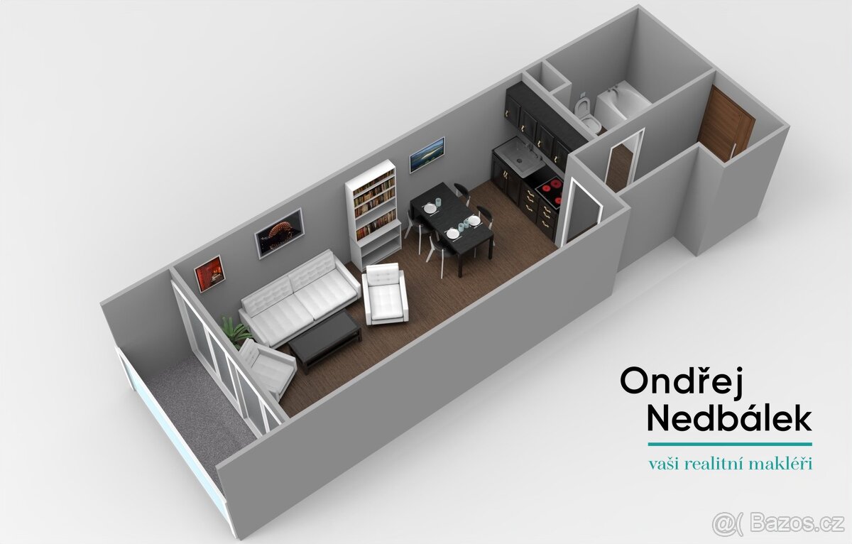Prodej byty 1+kk, 33 m2 - Zlín, ev.č. 22604 - 2