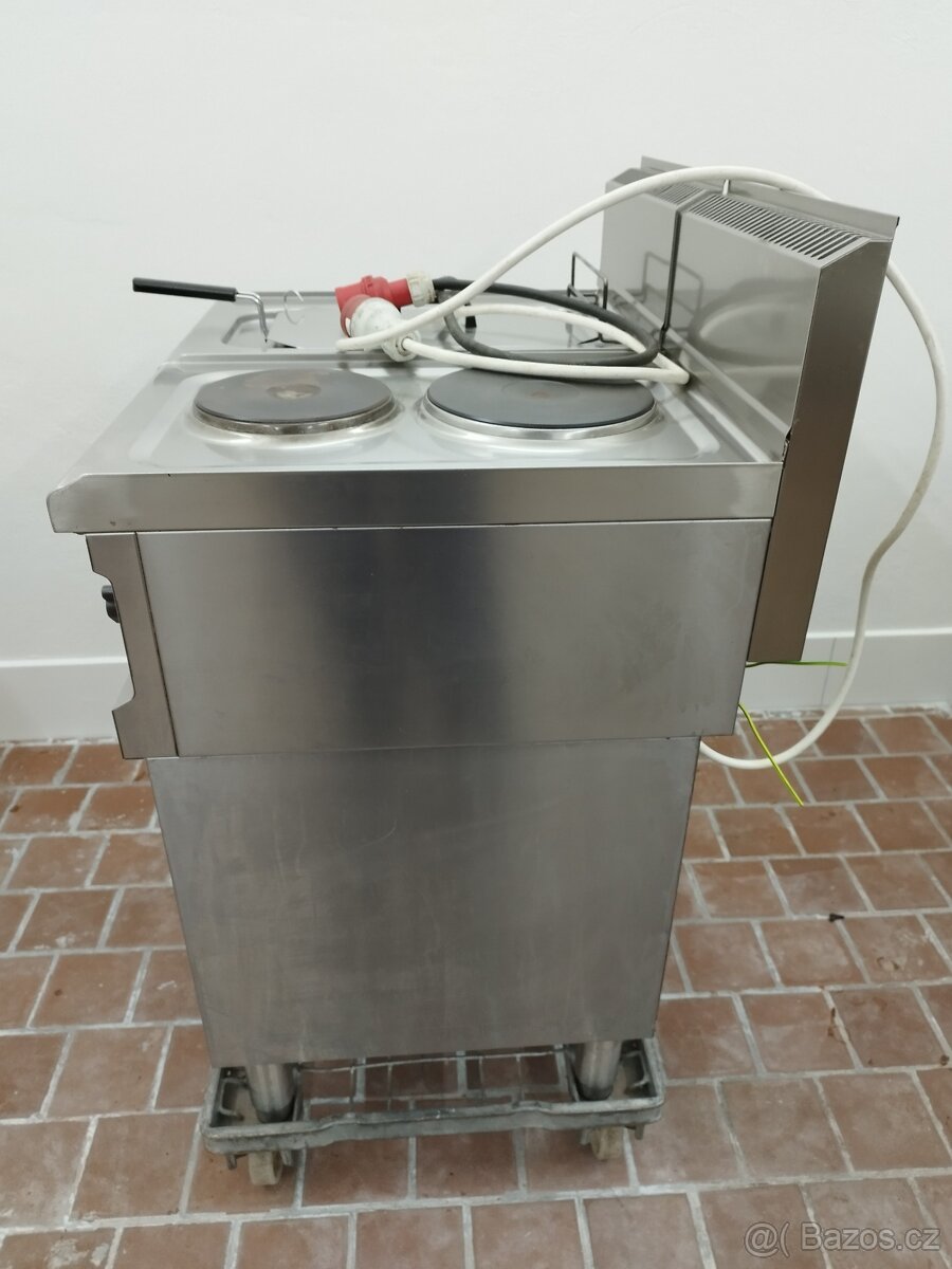 Fritéza 400V Silco + dvouplotýnka + podstavná skříňka na GN - 2