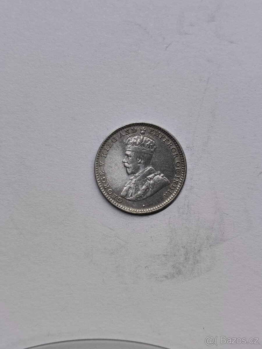 Ceylon 10 cent 1914 stříbro - 2