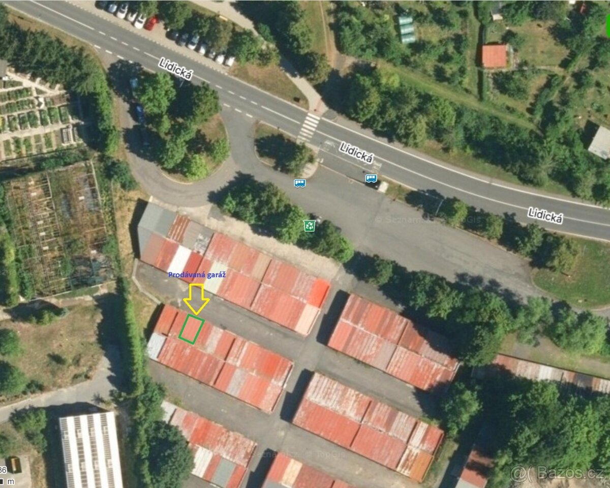 Garáž v OV s elektřinou, Drahovice, zastávka busu Lidická - 2