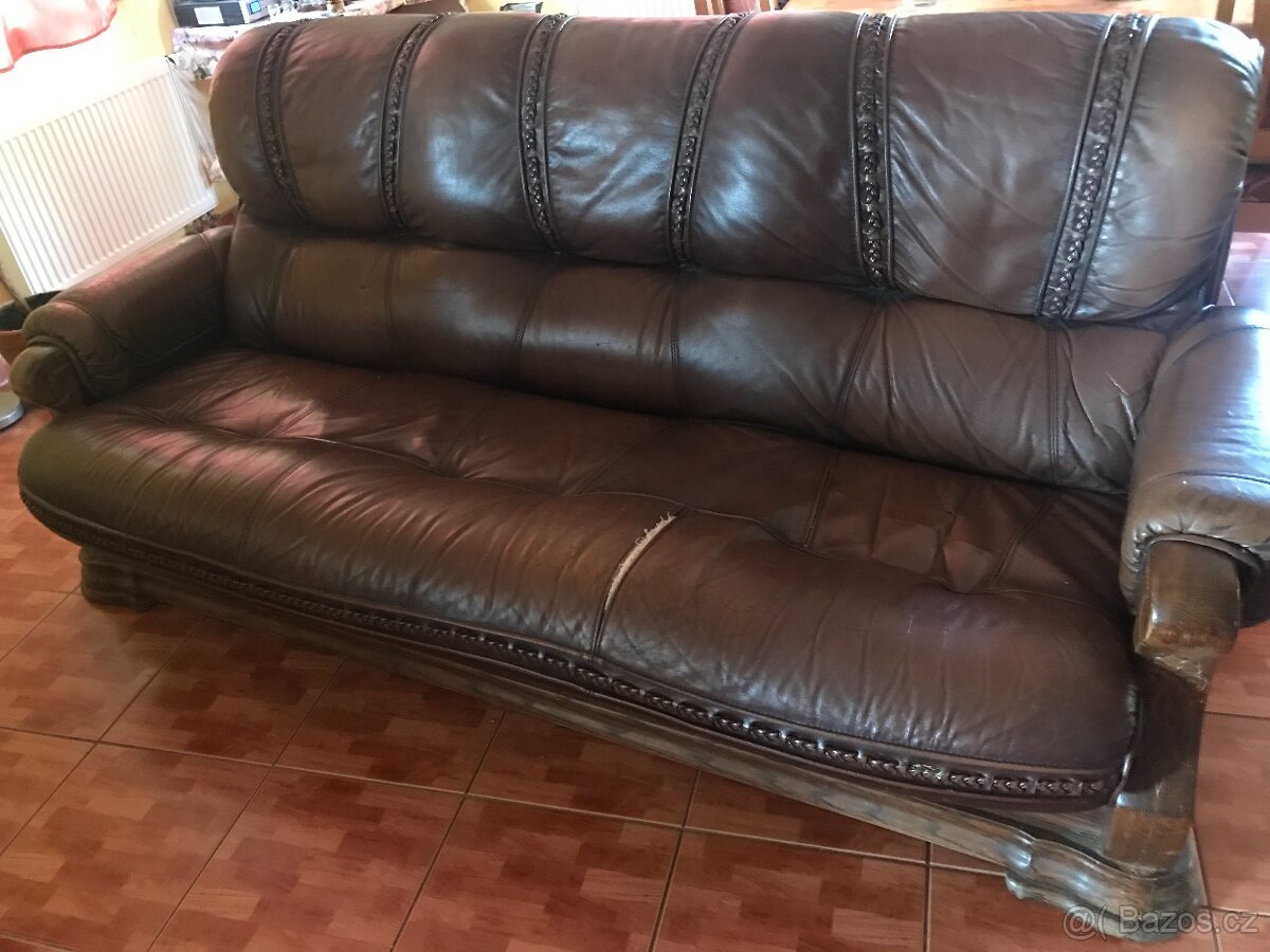 Rustikální masivní pohovka - 2