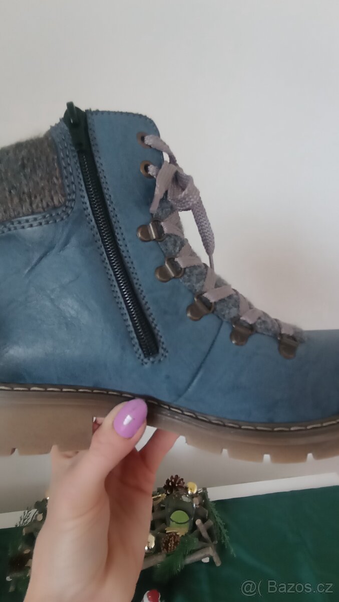 Modré Riker dámské s kožíškem - 2