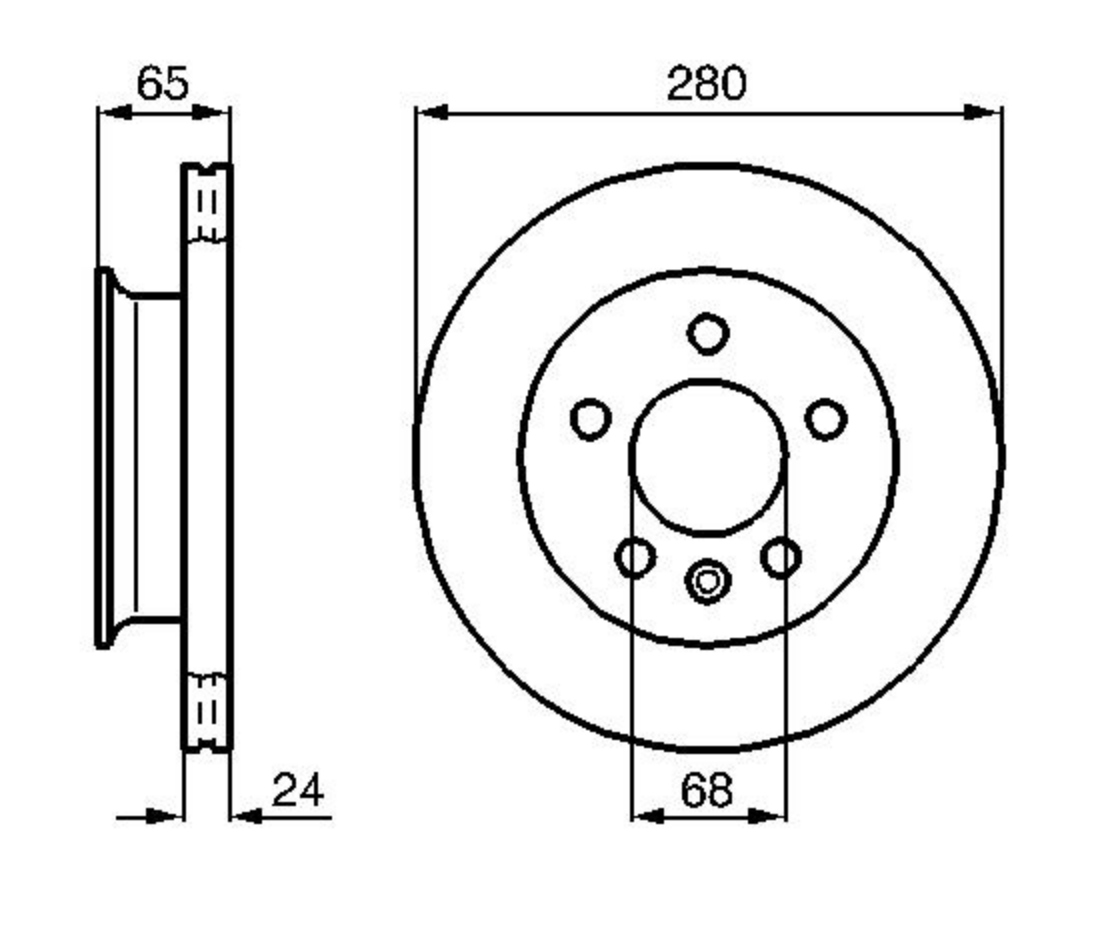 Brzdový kotouč BOSCH VW T4 - 2x - 2