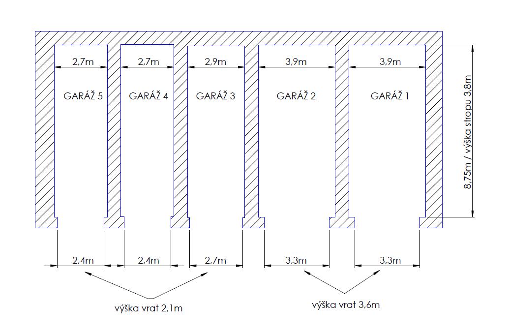 Pronájem garáže/skladu v Jičíně - 2