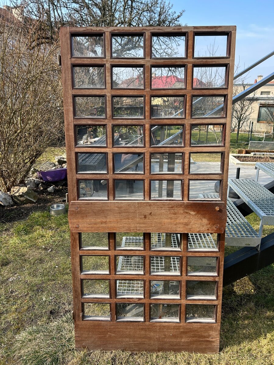 Prosklené dřevěné dveře 90cm - 2