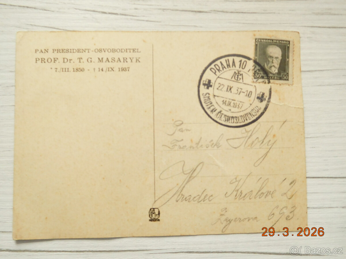 Pohlednice T.G.Masaryk - 2