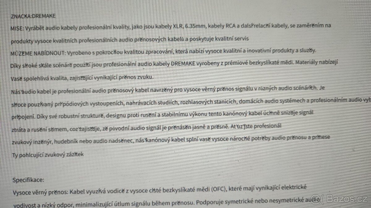 Prosám audio kabely DREMAKE - 2