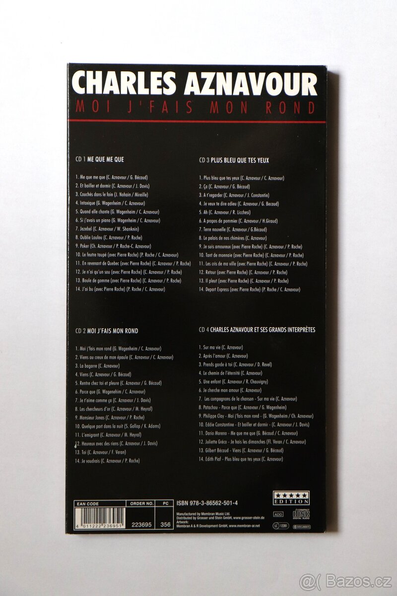 Moi J'fais Mon Rond - Charles Aznavour 4 CD - 2