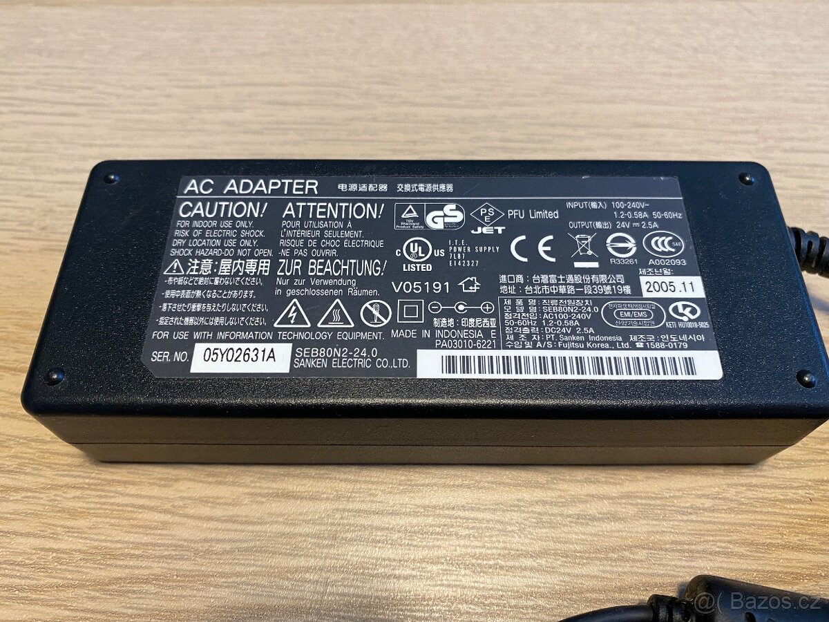 Fujitsu SEB80N2-24.0 originální adaptér 60W - 2