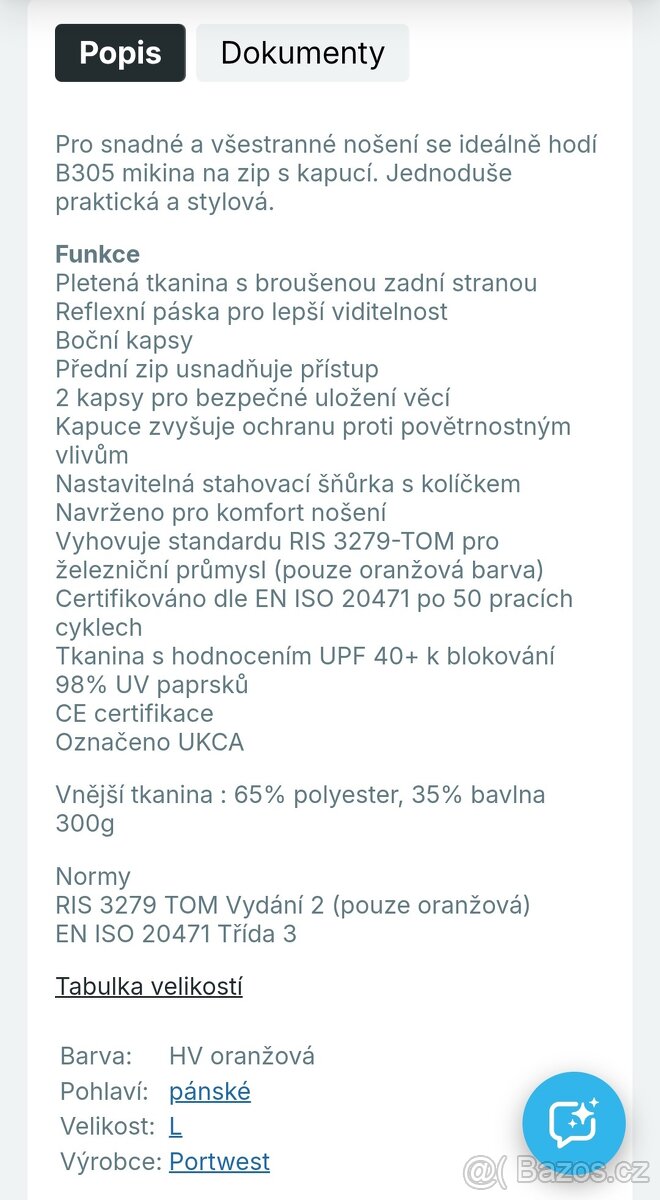 Pracovní mikina Portwest - 2