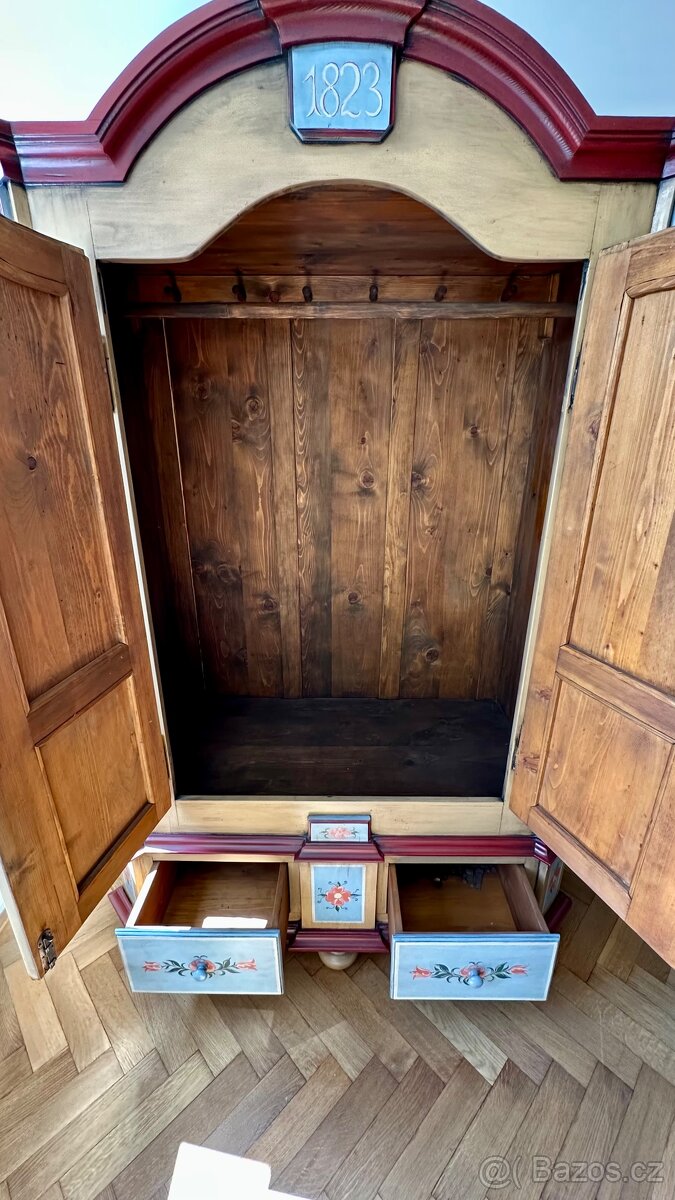 Starožitná ručně malovaná skřín ✔️ - 2