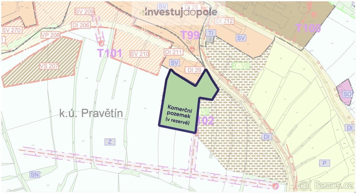 Prodej komerčního pozemku 12 700 m², Vimperk - Pravětín - 2