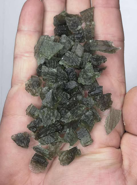 Vltavíny střepy z Besednice -52g, krásná barva a textura - 2