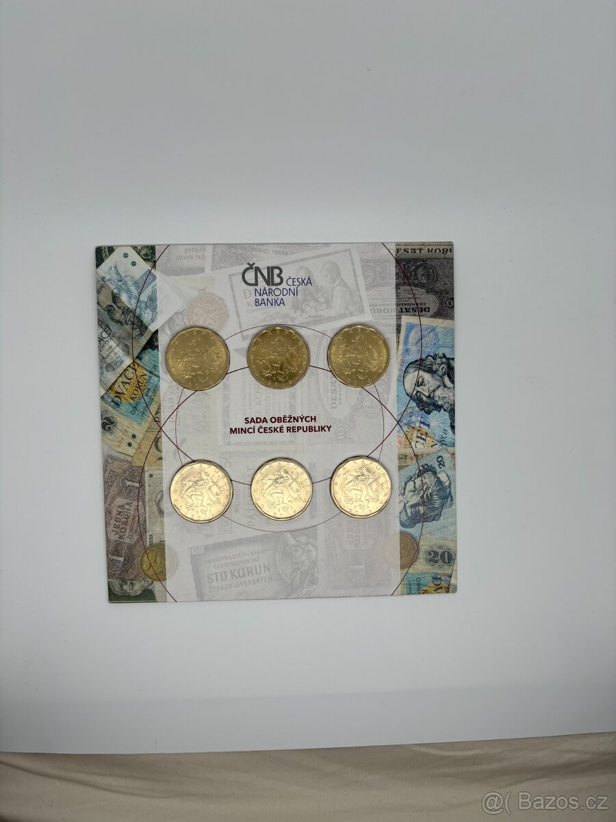 Sada 6 kusů 20 Kč oběžných mincí 2018 a 2019 - 2