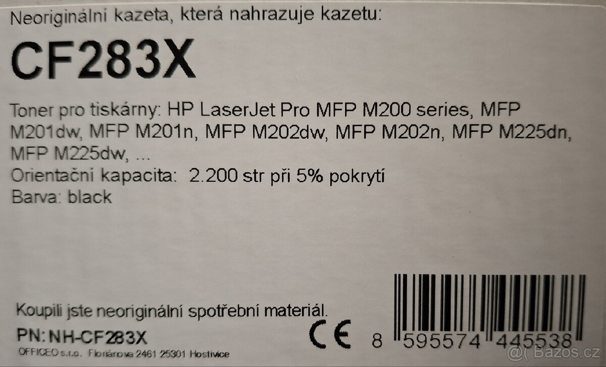 toner do HP LJ P1606, M203, M201, OKI B412 a kompatibilních - 2