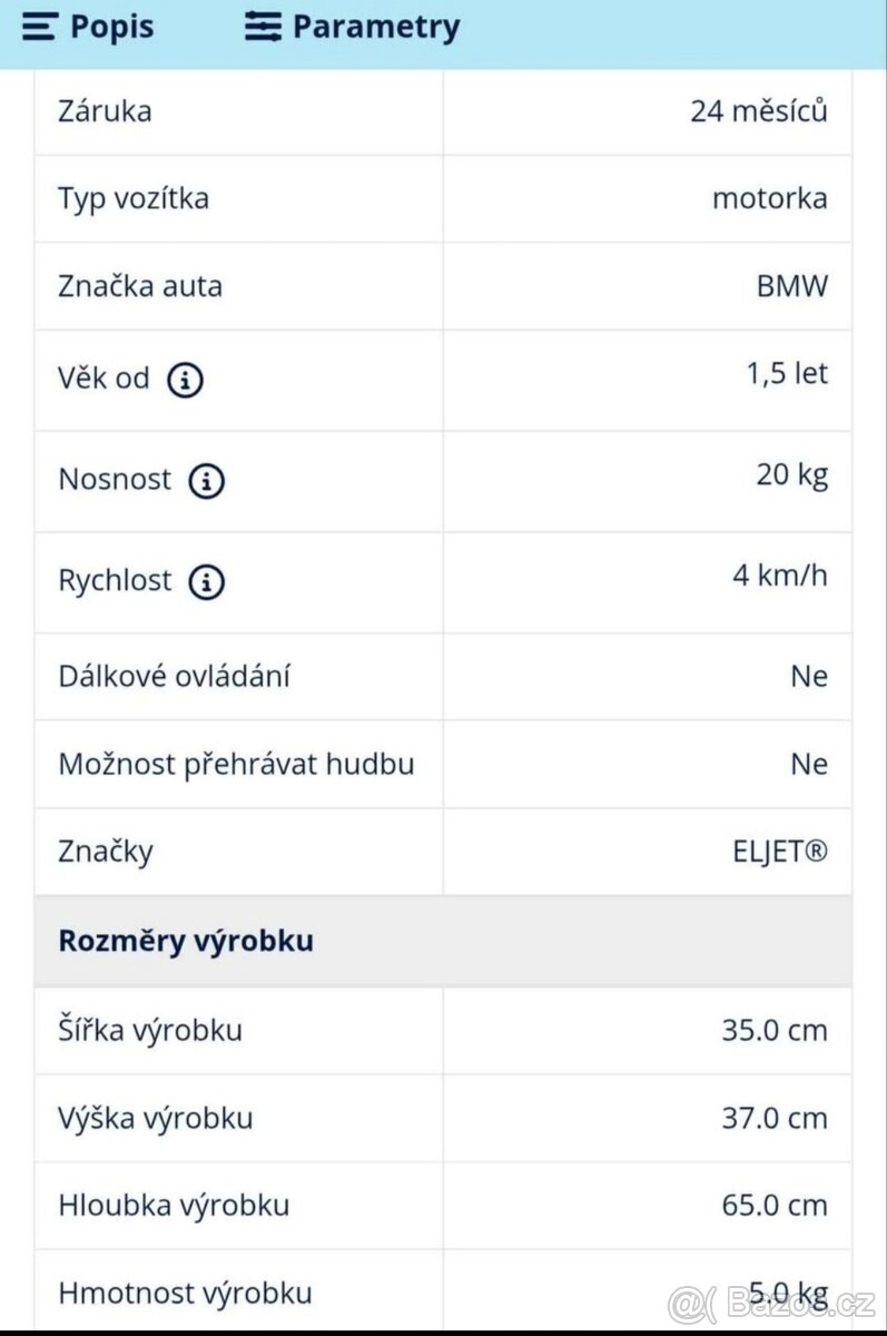 Elektrická motorka pro děti - 2