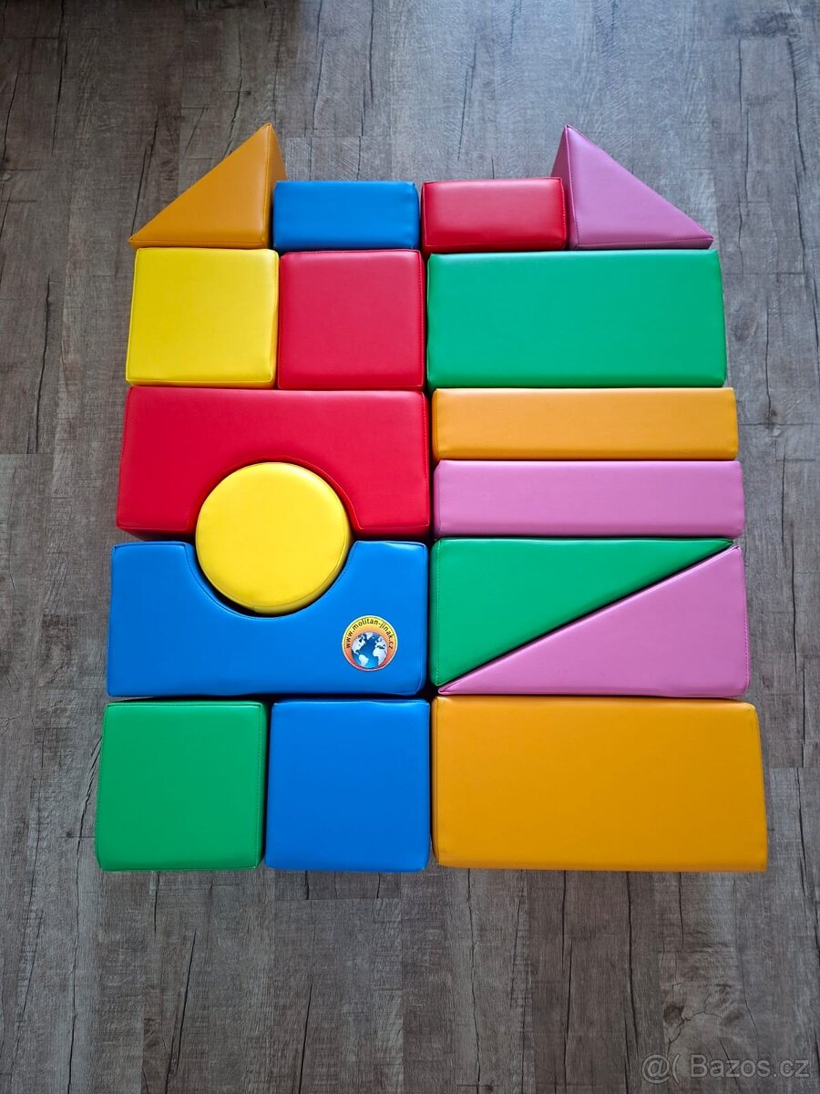 Velké omyvatelné molitanove kostky- stavebnice 120x80x20 - 2