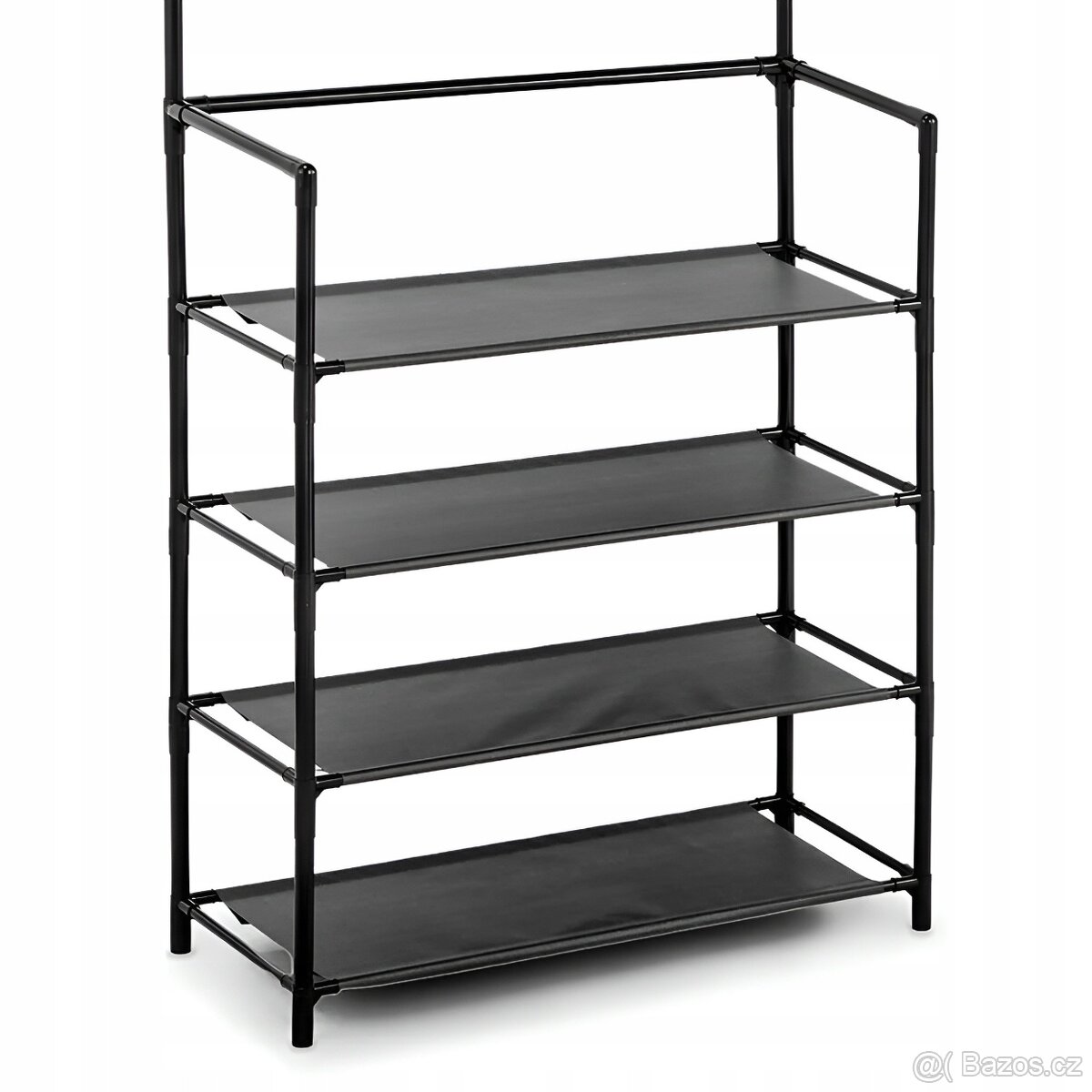 Multifunkční věšák s botníkem - černý, 168 cm - 2