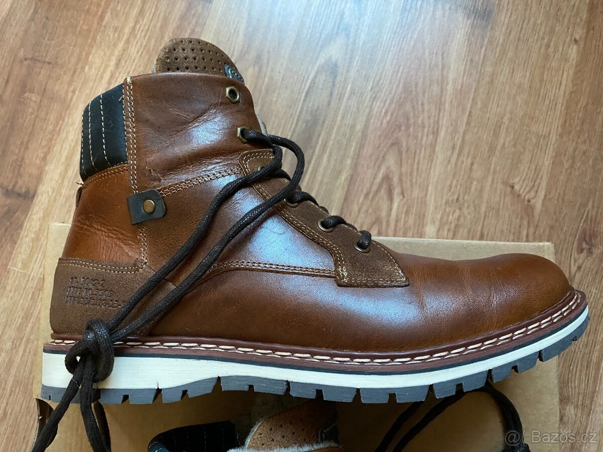 Nové pánské kožené zimní boty Baťa s teplou podšívkou - 44 - 2
