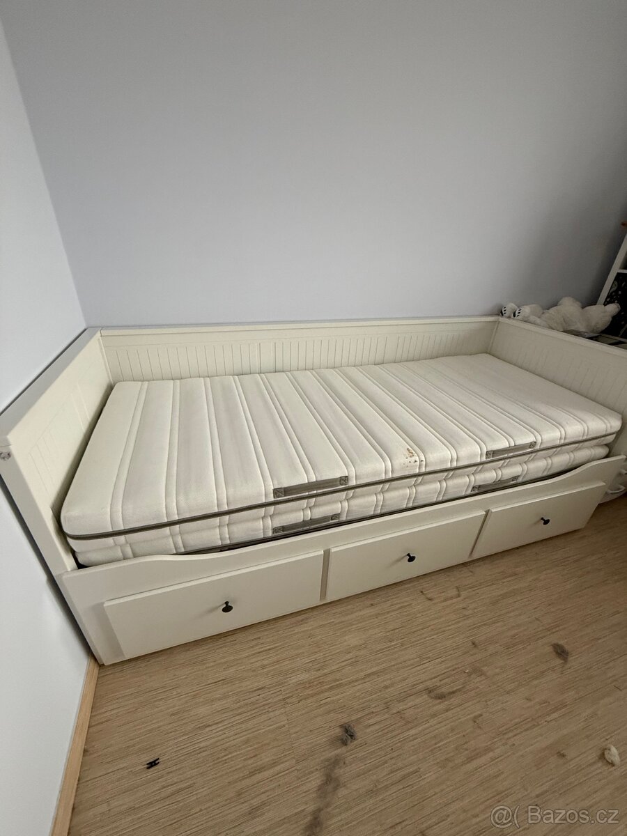 IKEA HEMNES rozkládací postel + 2 matrace + topper - 2