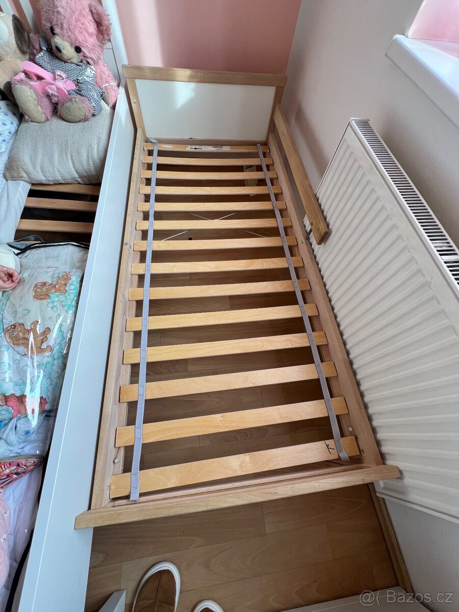Dětská postel Ikea dřevěná s roštem 70x160 - 2