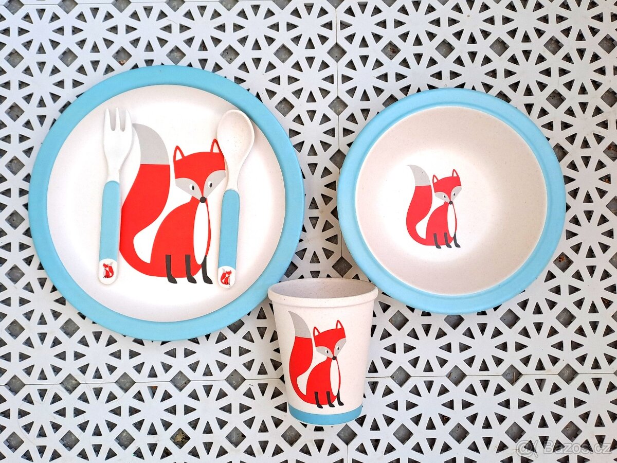 Krásná dětská jídelní souprava Liška EXCELLENT HOUSEWARE - 2