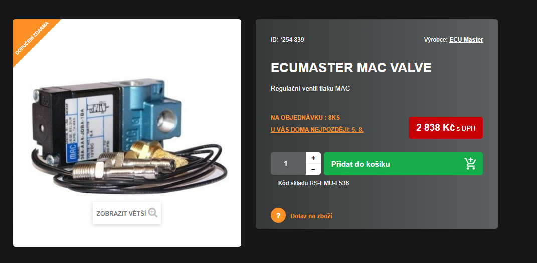 MAC valve - solenoid boost - 2