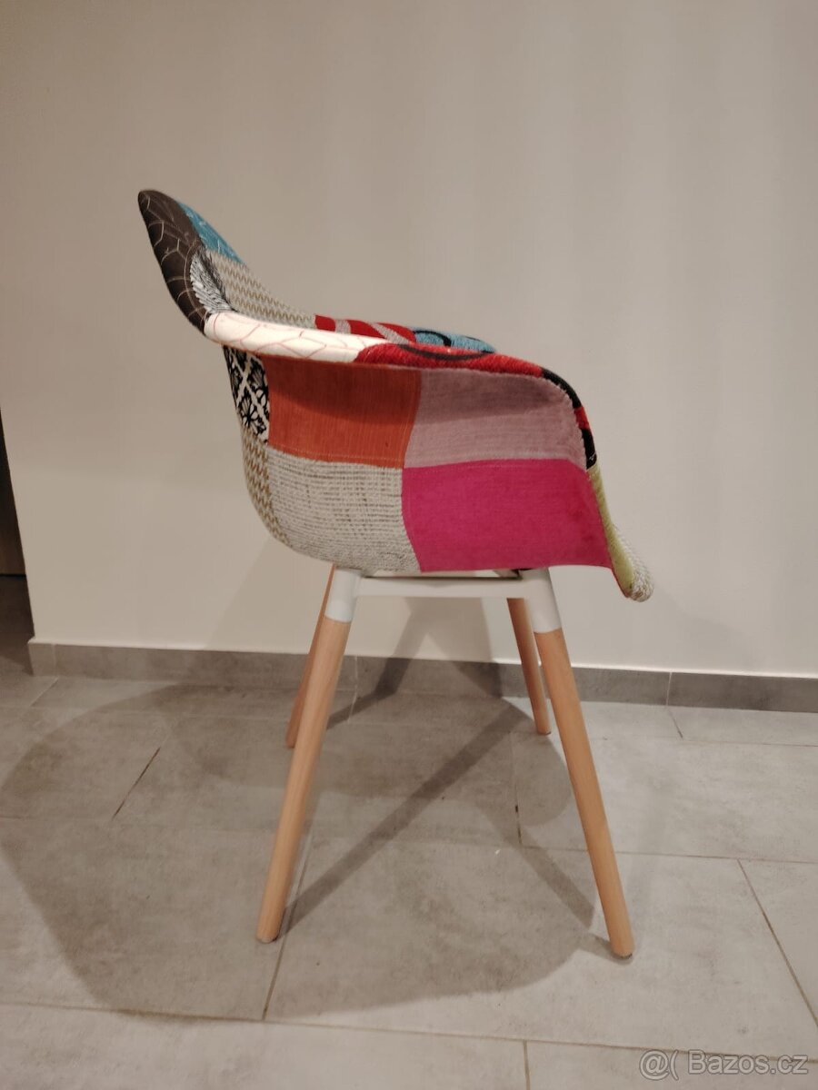 Nové židle/křesílka patchwork za super cenu - 2