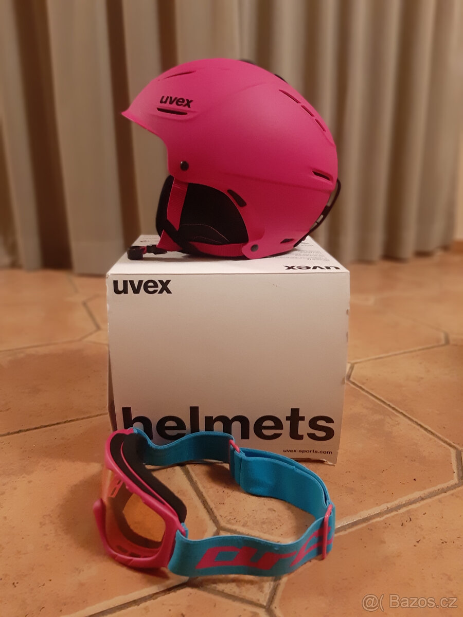 Lyžařská přilba Uvex + brýle - 2
