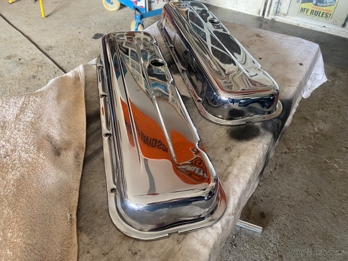 Chromovaná víka Chevy Big block V8 - 2