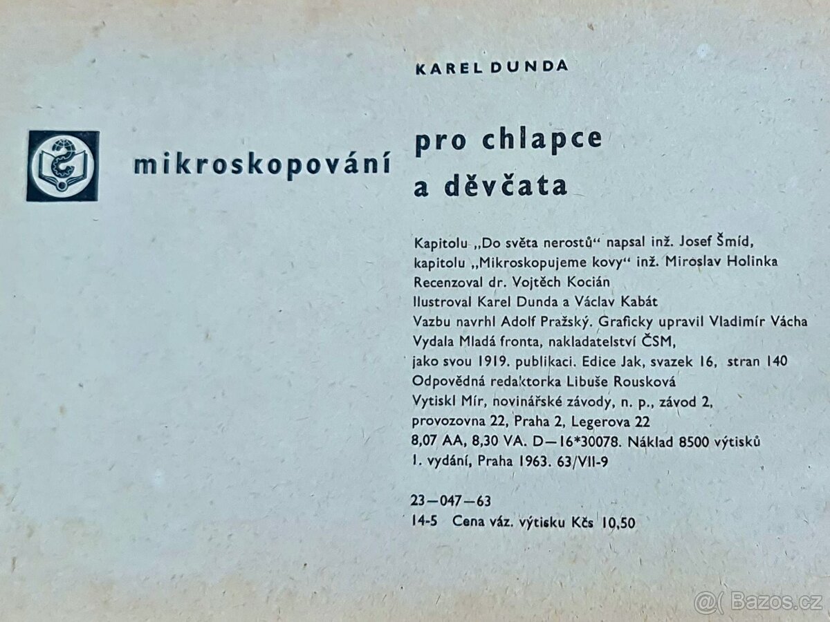 Mikroskopování pro chlapce a děvčata - Karel Dunda - 2