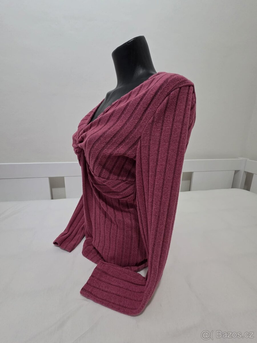 Dámský růžový svetr - S - S/M - M - 2
