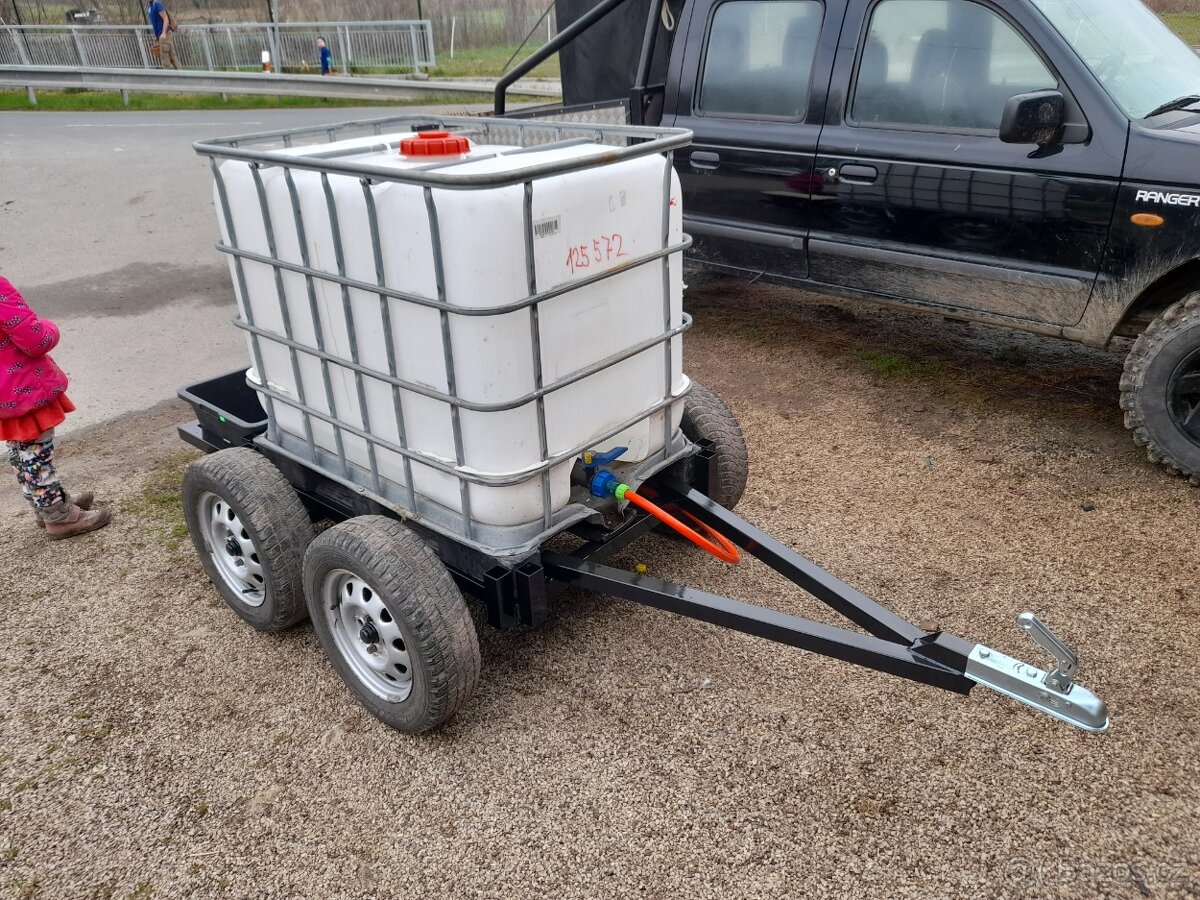 Vozík na vodu. 600l nebo 1000l s plovákem - 2