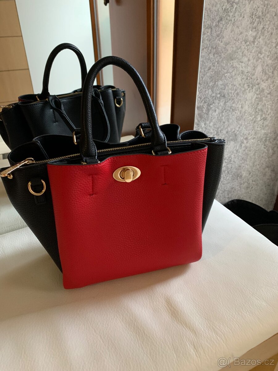 Červeno černá kabelka do ruky - 2