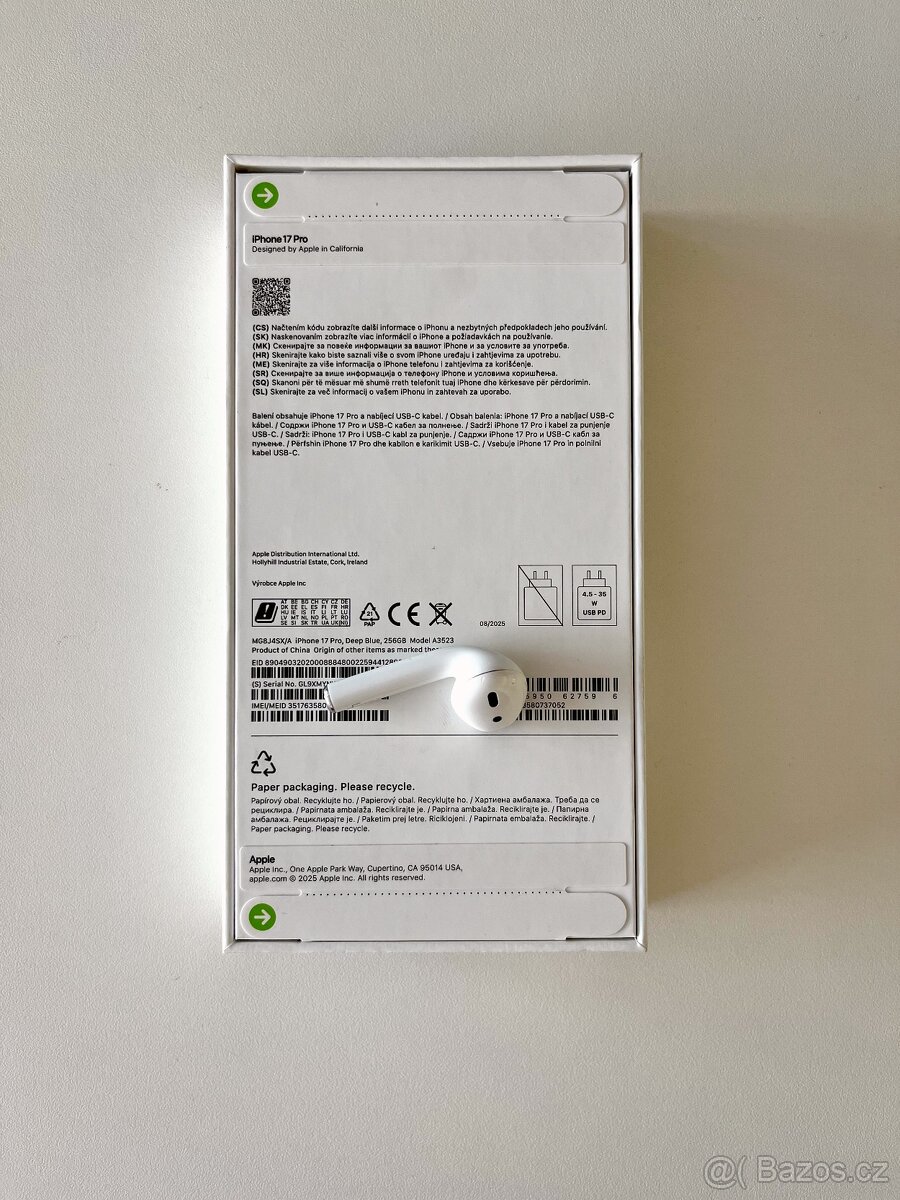iPhone 17 Pro 256GB: ZÁRUKA 24 měsíců, CZ distribuce - NOVÝ - 2