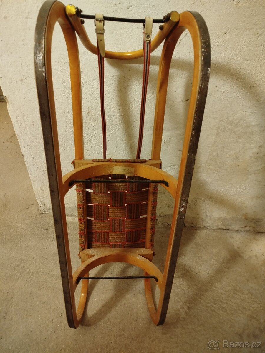 sáně dřevěné celková délka 1 metr - 2