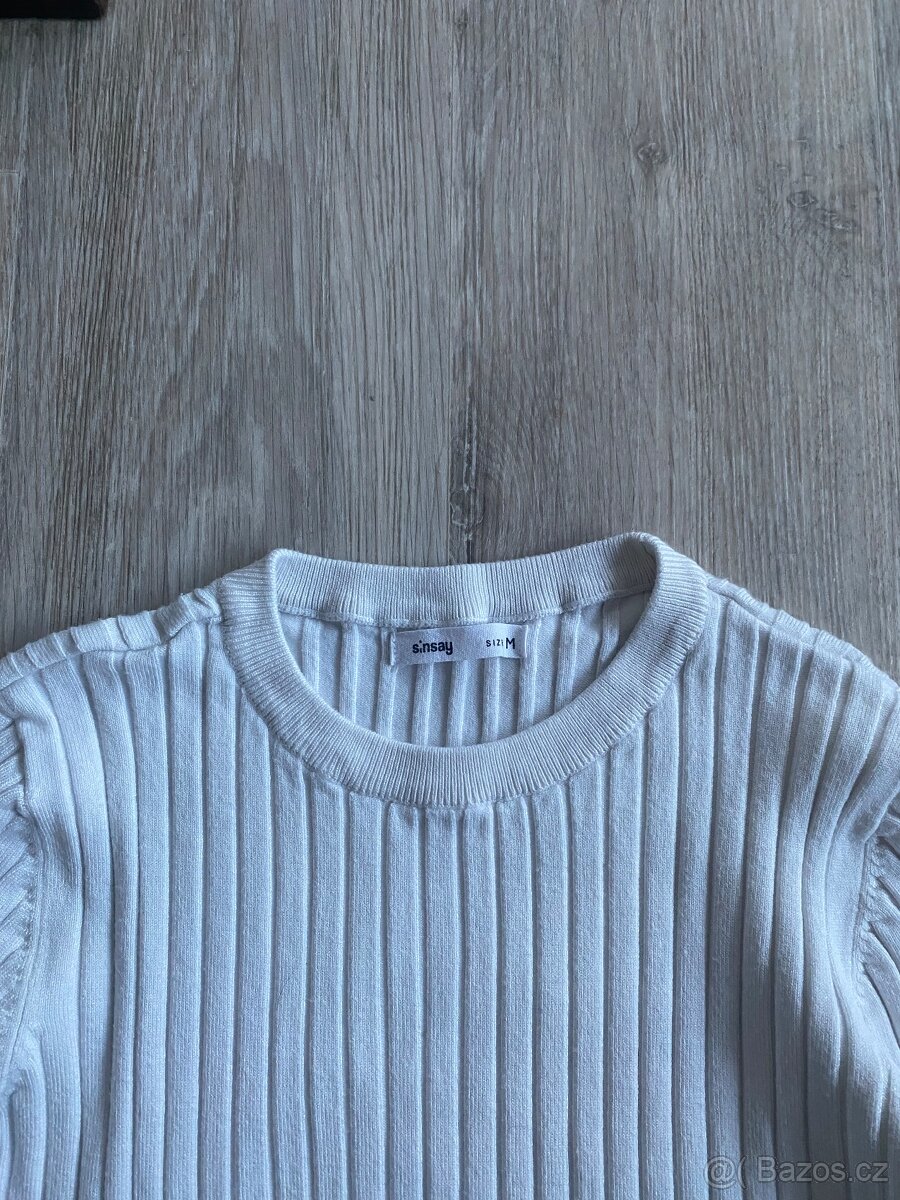 Bílý svetřík Sinsay vel. S - 2