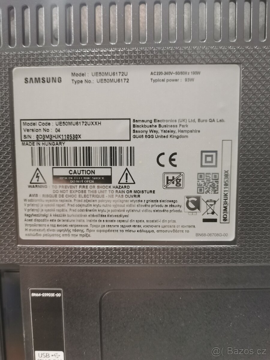 Televize samsung 50” 137cm, smart, UHD 4K - 2