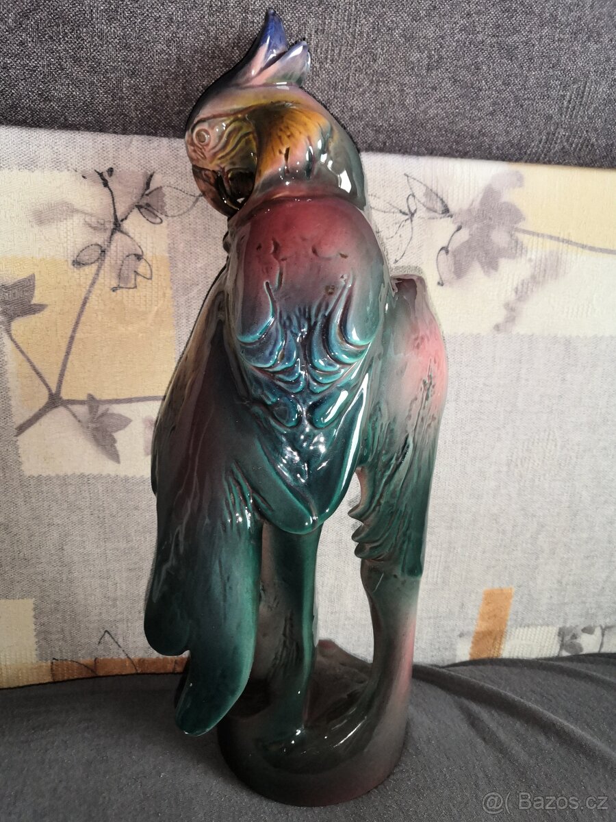 Jihokera Bechyně-velký papoušek, 100% sběratelský stav - 2