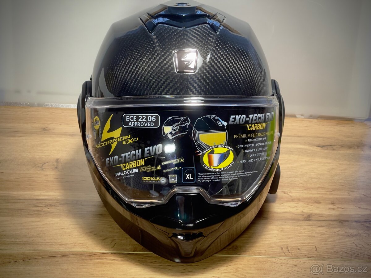 Přilba překlopná Scorpion EXO-Tech EVO Carbon XL + kom - 2