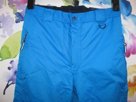 Chlapecké modré lyžařské kalhoty, oteplovačky vel.152 - 2