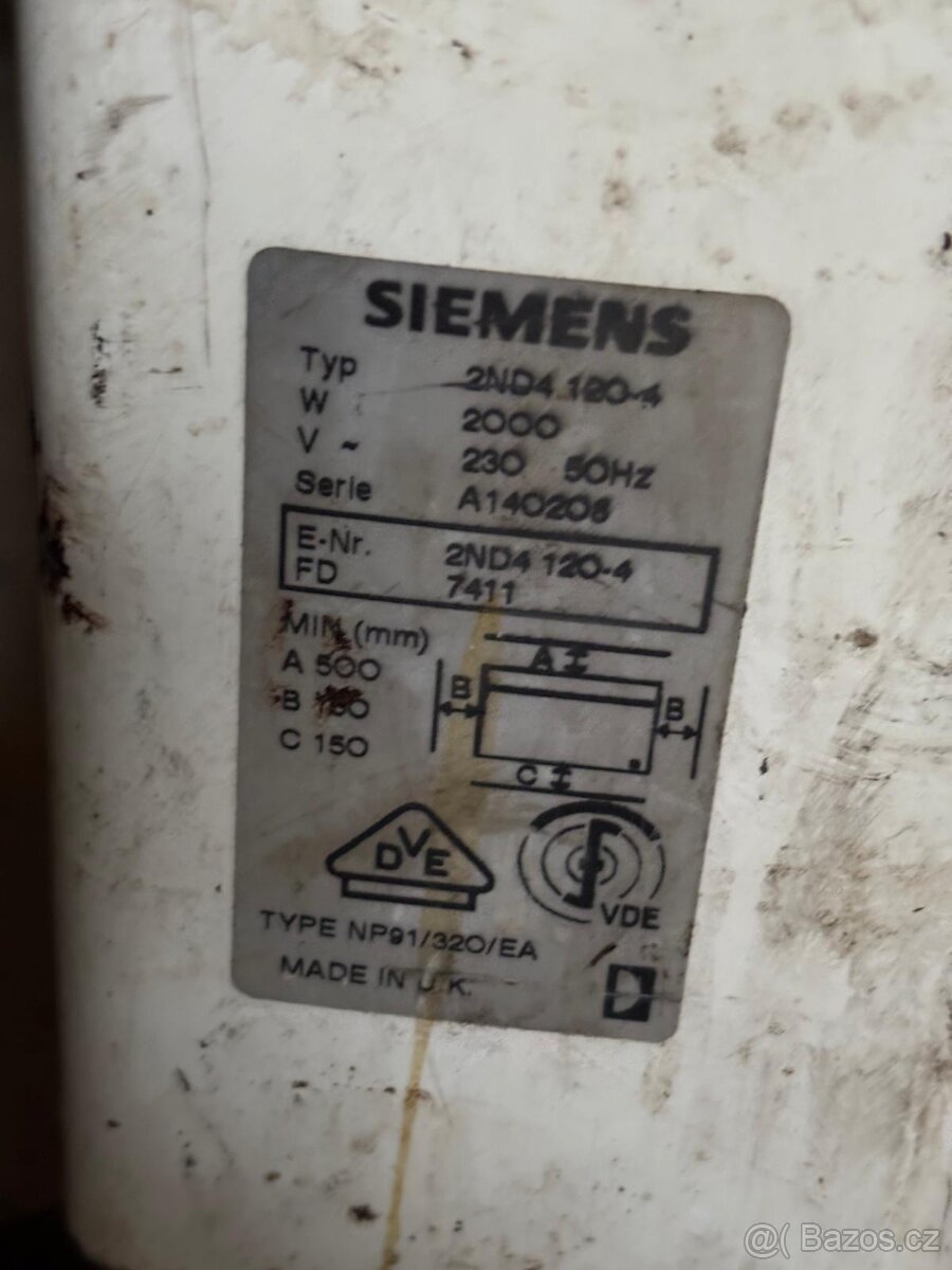 Přímotop topení Siemens 2000W - 2